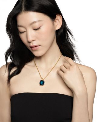 Marbella Pendant in 18K Yellow Gold with Hampton Blue Topaz, 22mm