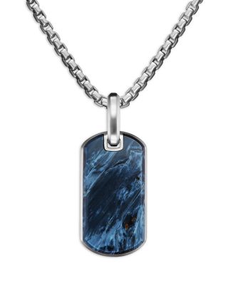 Men's Chevron Tag in Sterling Silver, 27mm