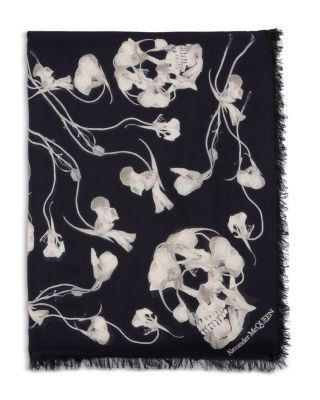 Alexander McQueen Ironed Flower-print scarf | Smart Closet