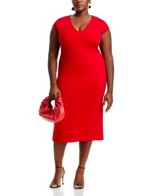 ワンピース N21 numero ventuno V NECK PENCIL MIDI DRESS Curve Illusion V-Neck Midi Dress | Windsor