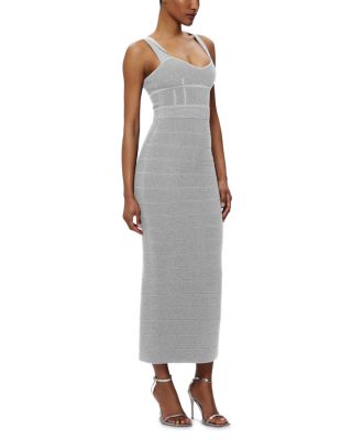 Textured Lurex Sweetheart Gown