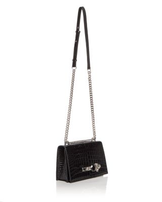 Embellished Leather Shoulder Bag