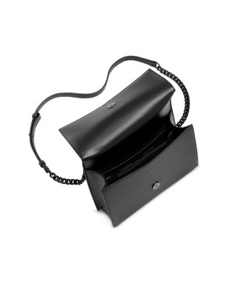 Embellished Leather Shoulder Bag