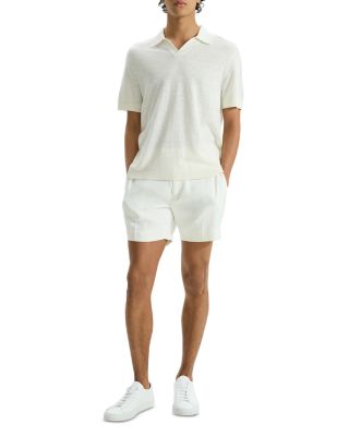Theory Brenan Short Sleeve Open Collar Polo Shirt