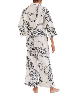 Jag Print Wide Leg Pajama Set