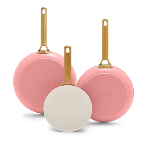 Greenpan 3 Piece Reserve Frypan Set In Coral