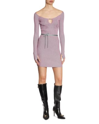 Versace Jeans Couture Rib Knit Shimmer Dress | Bloomingdale's