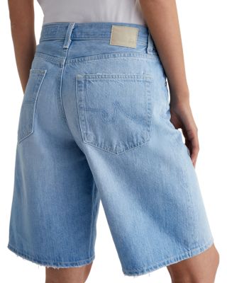 Faded Denim Bermuda Shorts