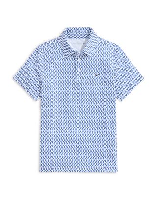 Vineyard Vines - Boys' Sankaty Micro Lobster Print Performance Polo Shirt - Little Kid, Big Kid