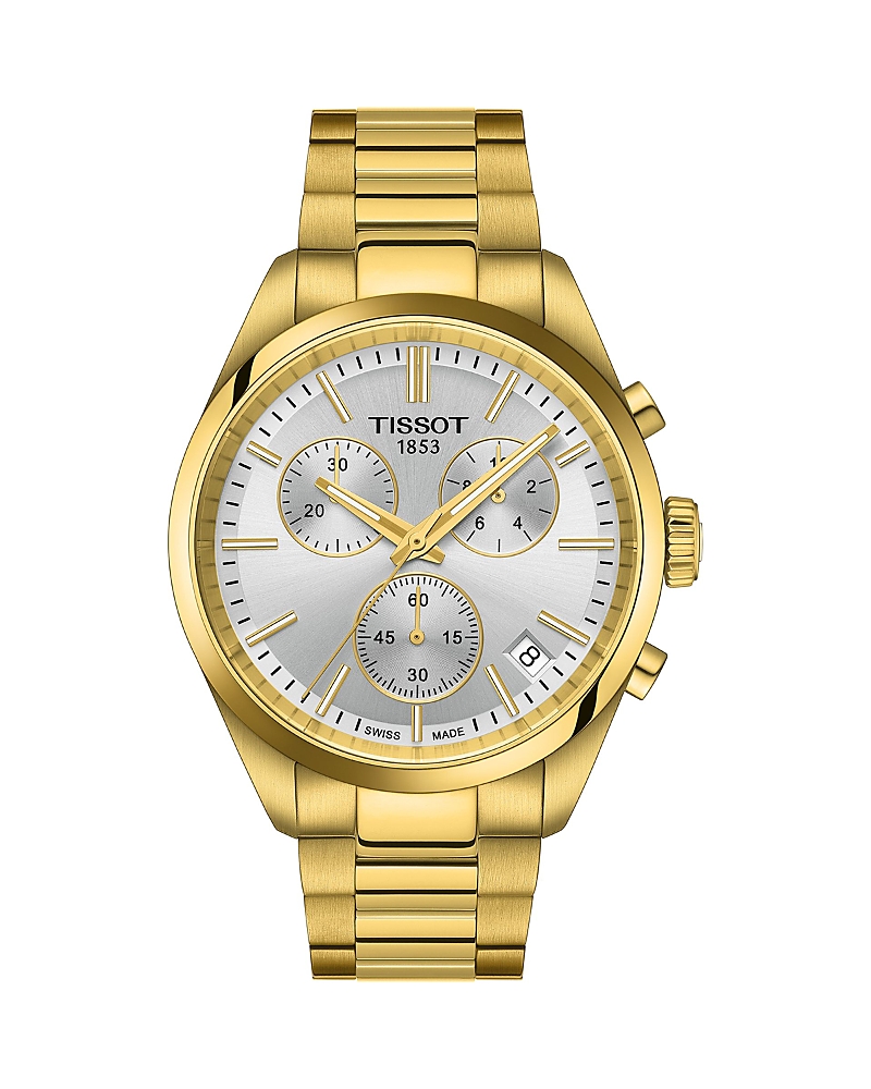 Tissot Pr 100 Chronograph, 40mm In Silver/gold