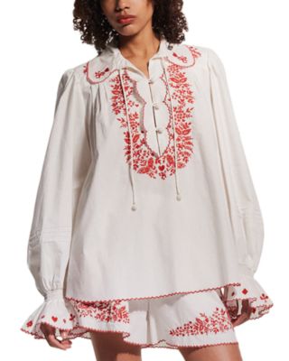 Alemais Hearts Embroidered Shirt