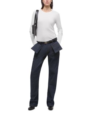 Brooklyn Straight Leg Utility Jeans in Raw Indigo