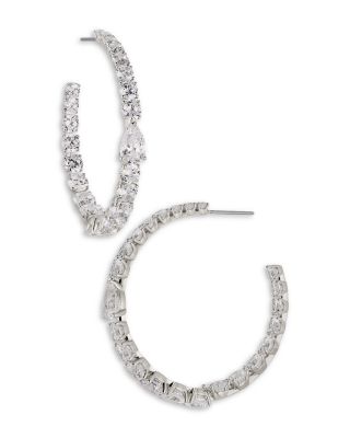 Nadri Halle Cubic Zirconia C Hoop Earrings