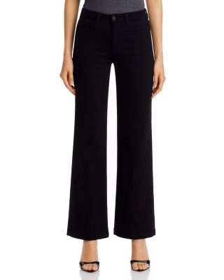 Scottie High Rise Wide Leg Jeans in Black
