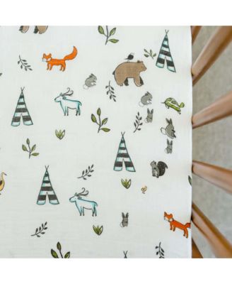 Unisex Cotton Muslin Crib Sheet - Baby