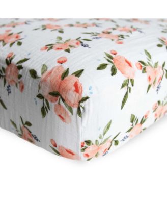 Unisex Cotton Muslin Crib Sheet - Baby