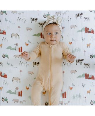 Unisex Cotton Muslin Crib Sheet - Baby