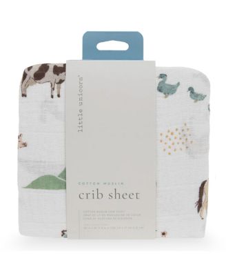 Little Unicorn Little Unicorn Unisex Cotton Muslin Crib Sheet - Baby