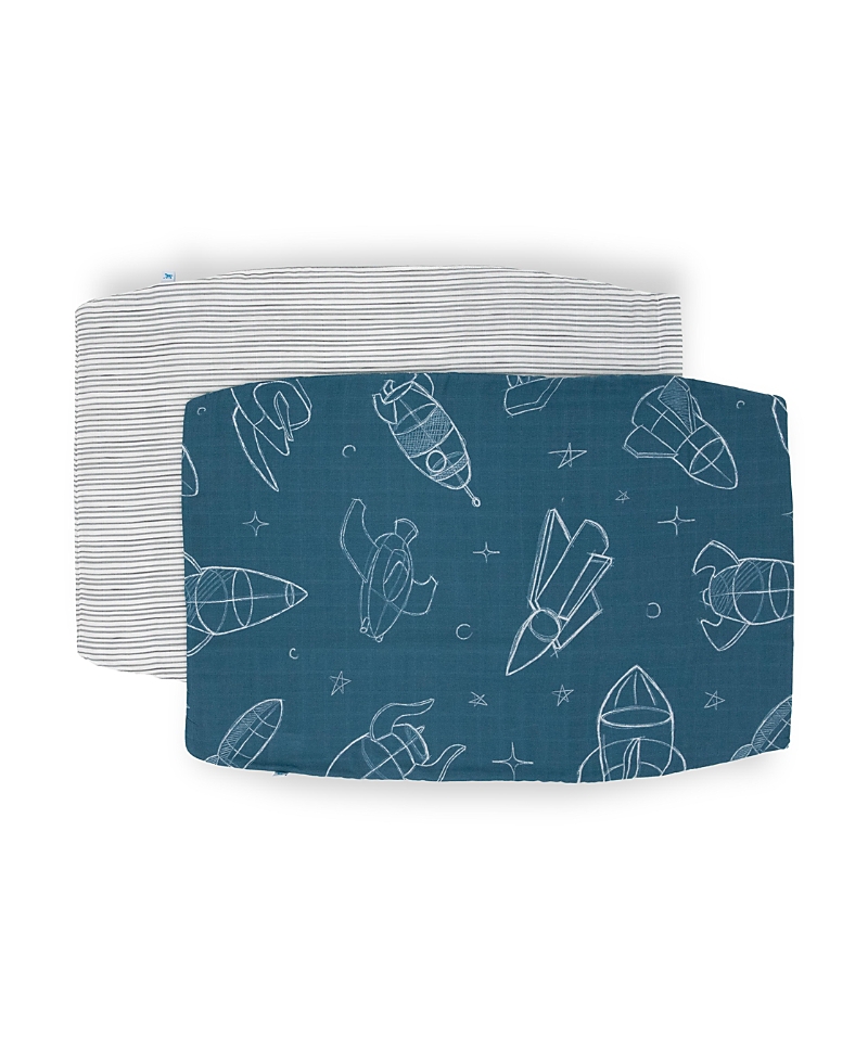 Little Unicorn 2-pack Cotton Muslin Pillowcase In Blast Off