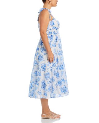 Floral Tie Strap Midi Dress - Exclusive