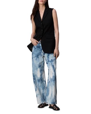Logan Mid Rise Wide Leg Jeans in Indigo Water Color