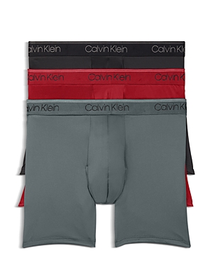 Calvin Klein Micro Stretch Boxer Brief 3-pack In Black/red/grey