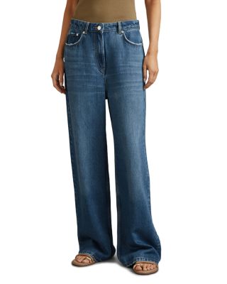 REISS - Lyle High Rise Wide Leg Jeans