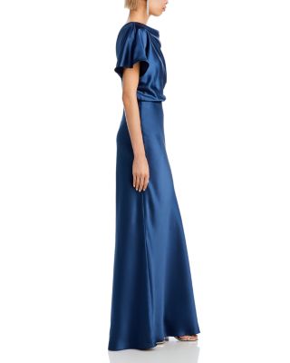 Fluid Satin Relaxed Drape Gown