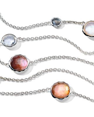 Sterling Silver 925 Lollipop&reg; Multi Stone Long Statement Necklace, 40"