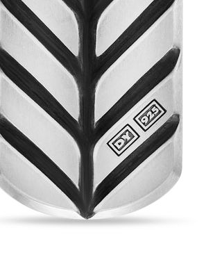 Men's Chevron Tag in Sterling Silver, 21mm
