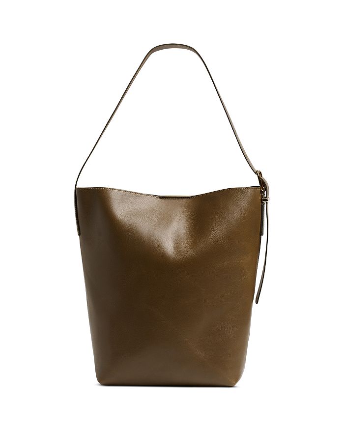 Madewell Essentials Leather Tote In Burnt Olive