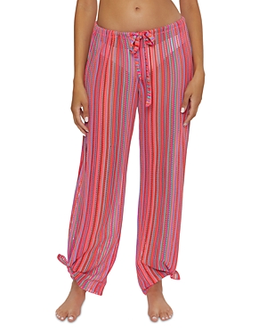 Shop Becca By Rebecca Virtue Seaside Crochet Pants Cover Up In Pink Glow