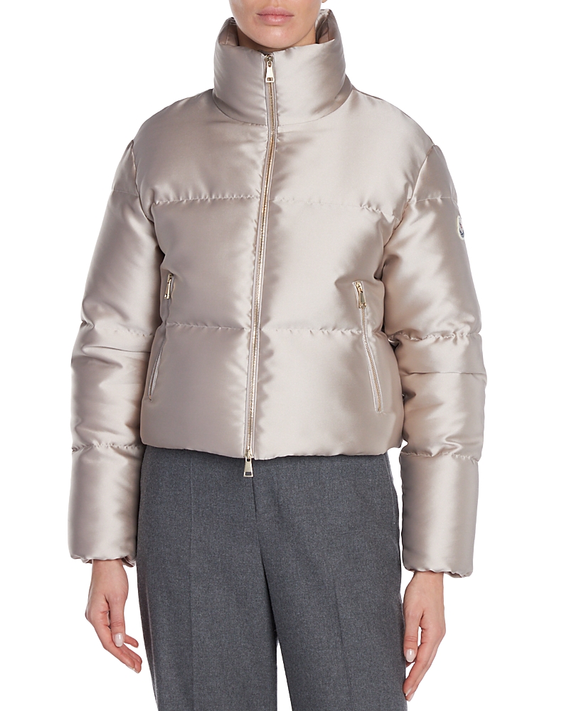 Moncler Bonnelles Quilted Down Jacket In Beige