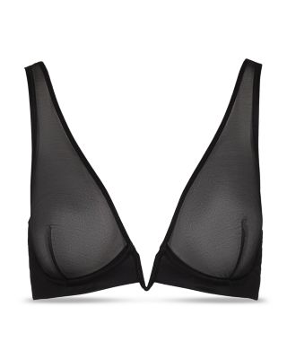 Mesh Plunge Underwire Bra