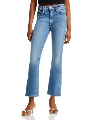 MOTHER - The Insider High Rise Flood Jeans in Metal Magic