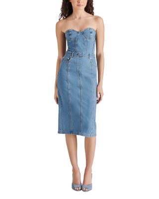 STEVE MADDEN - Anya Denim Bustier Dress