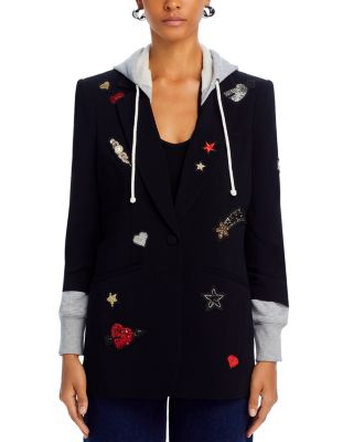 Cinq à Sept Nebula Embroidered Hoodie Layered Blazer | Bloomingdale's