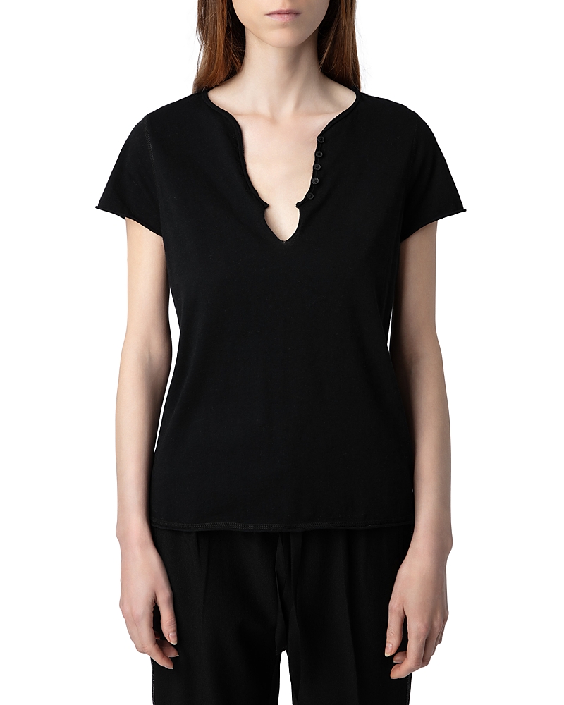 Zadig & Voltaire Diamante Henley Tee