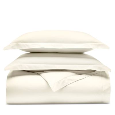 Signature Organic Cotton Hemmed Duvet Set, Full/Queen