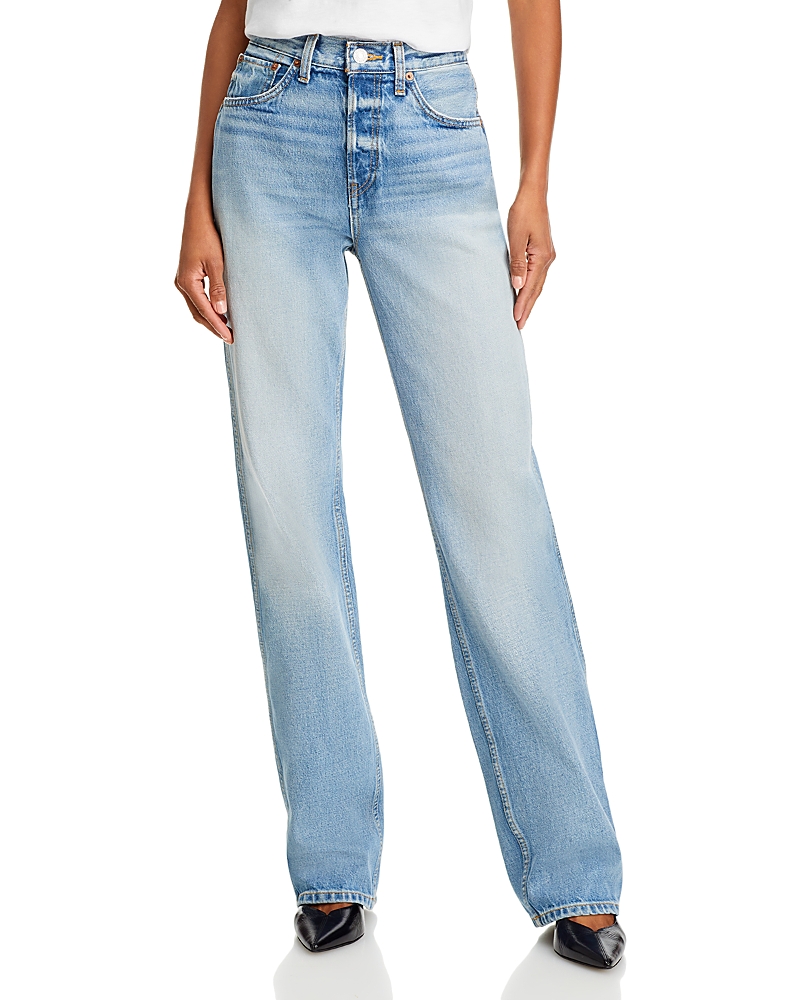 Re/Done 90s High Rise Loose Straight Jeans in Ojai Indigo