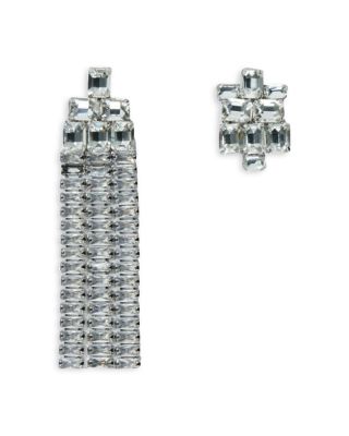 Maje - Asymmetrical Cascade Crystal Earrings