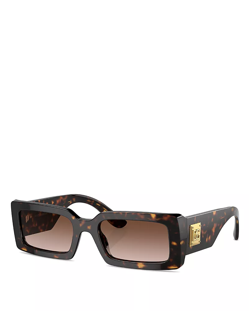 Dolce & Gabbana Rectangular Sunglasses, 53mm