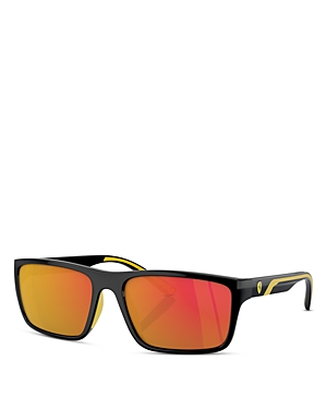Ferrari Rectangular Sunglasses, 59mm In Black