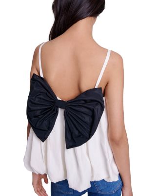 Maje - Louma Sleeveless Bow Top