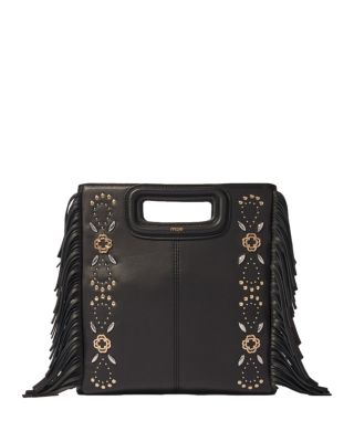 Maje - M Fringe Leather Crossbody Bag