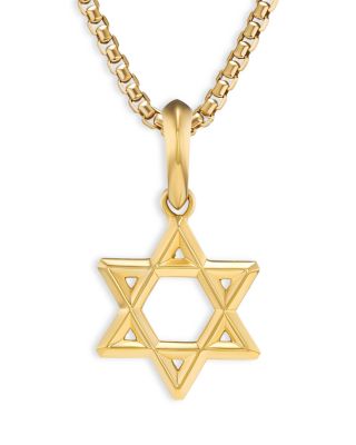 David Yurman - Men's 18K Yellow Gold Amulets Star of David Pendant