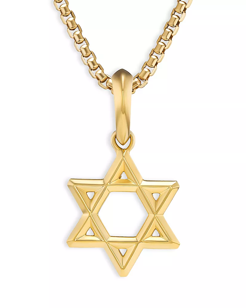 David Yurman Men's 18K Yellow Gold Amulets Star of David Pendant