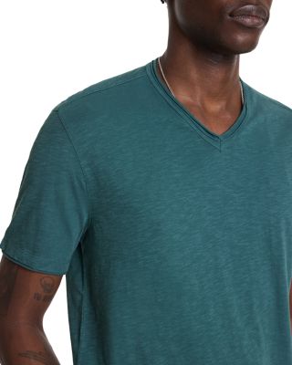 Miles Cotton Textured V Neck Tee 