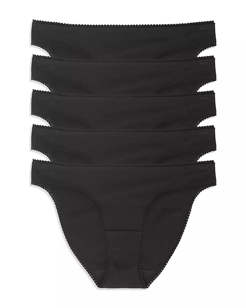 On Gossamer Cabana Cotton Bikinis, Set of 5