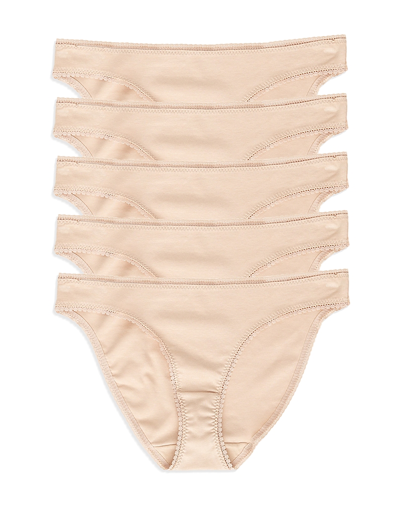 On Gossamer Cabana Cotton Bikinis, Set of 5